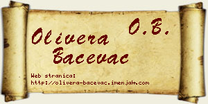 Olivera Bačevac vizit kartica
